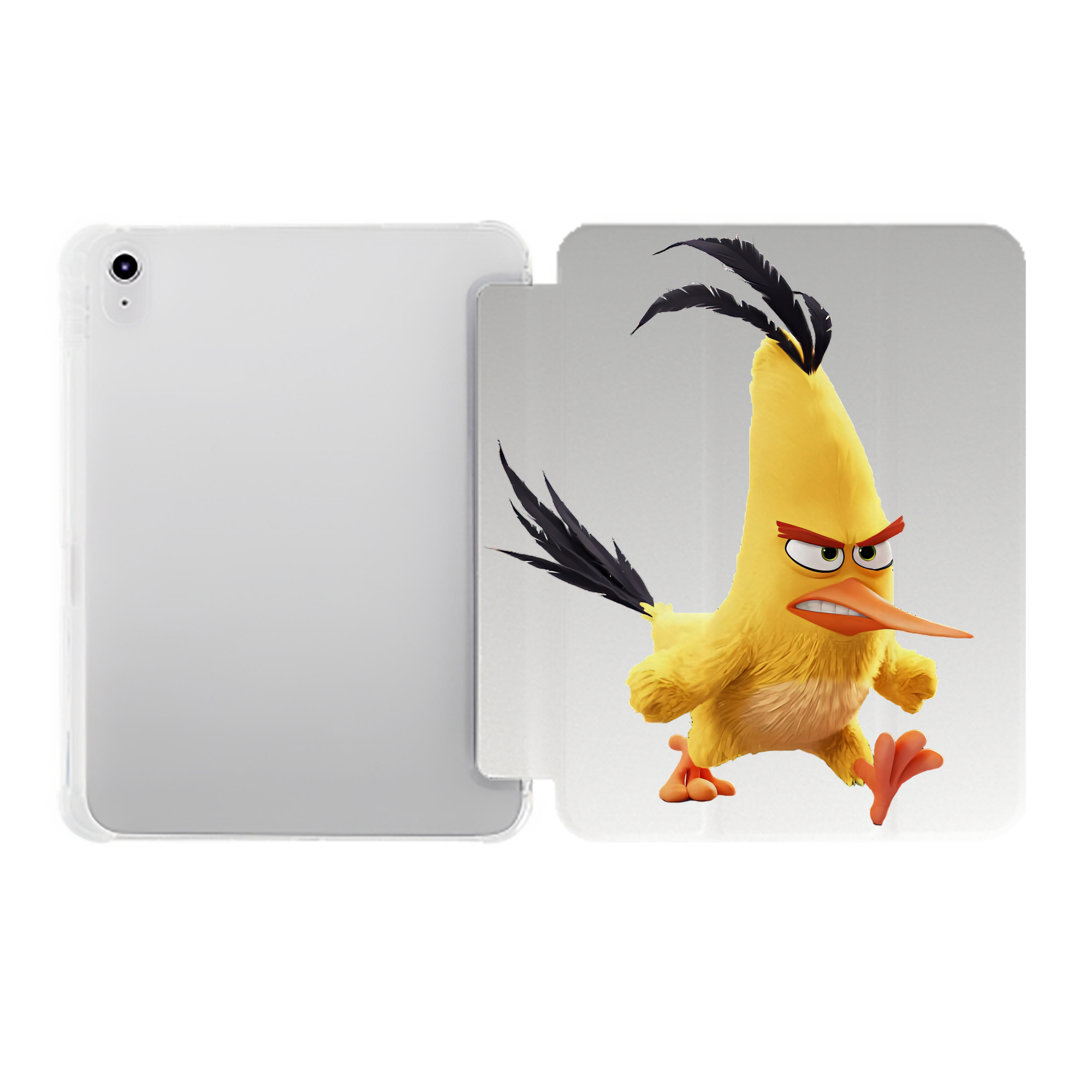 （画像用） Angry Birds アングリーバード IPad ケース ペン収納付き 三つ折りスタンド PUレザー×シリコン 対応機種9.5/10.5/10.9インチ